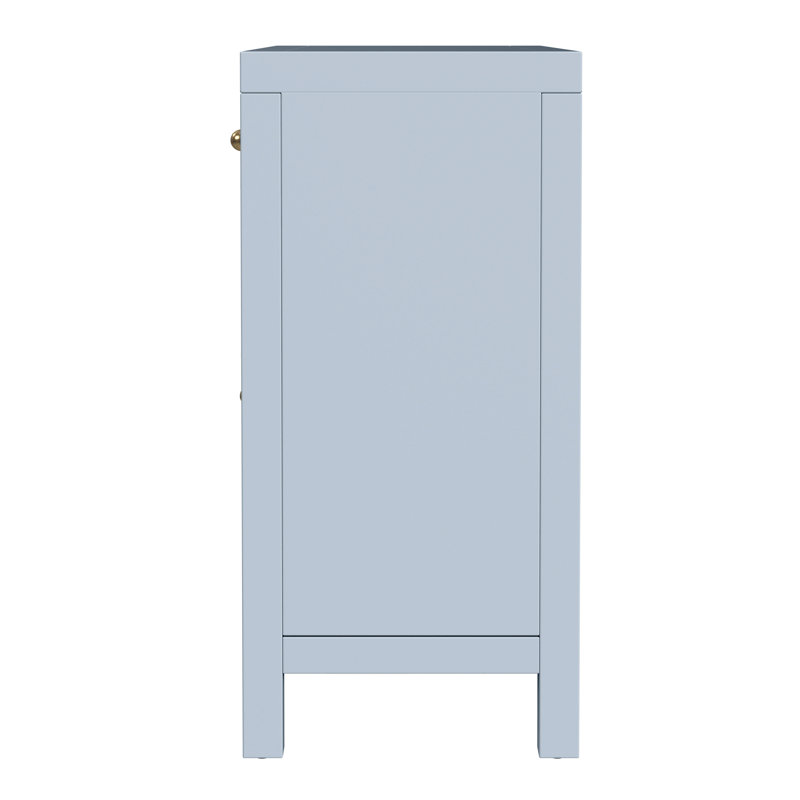 Nora 54 in. W Wood 1 Drawer 2 Door Accent Storage Cabinet, Light Blue