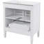 Meuble-lavabo blanc moderne de 30 po avec lavabo en céramique, grande capacité de rangement, protection contre le débordement, pieds réglables sans assemblage en blanc, avec deux portes, un tiroir et un basculement