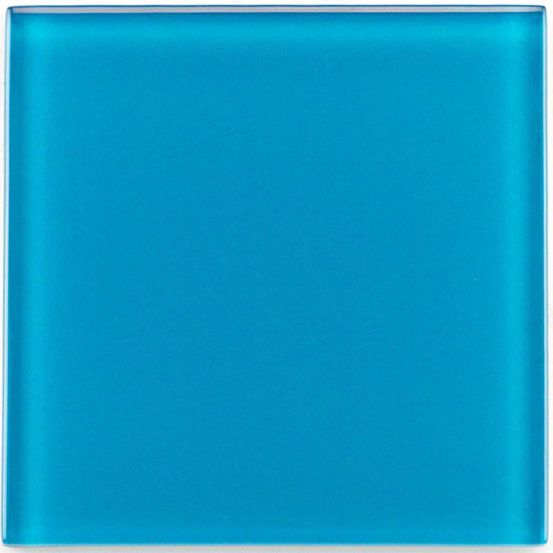 Torch Song 4'' W x 4'' L Glass Singular Tile, Peacock