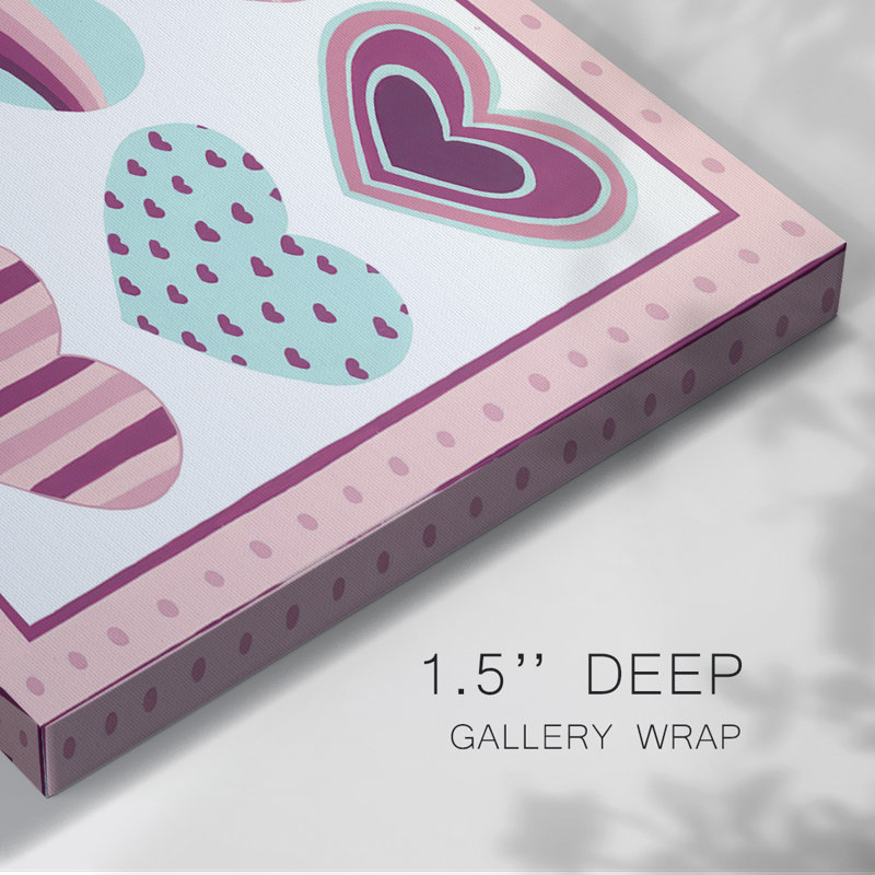 Sweet Valentine Collection A-Gallery Wrapped Canvas, H 24 po x l 36 po