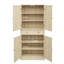 Armoire à 4 portes avec 1 tiroir, 4 tablettes intérieures réglables, armoire de rangement-1368724503
