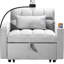 Pull Out Chair Bed - Soft Velvet, Adjustable Angle Space Sleeper 110° 180° For Residential
