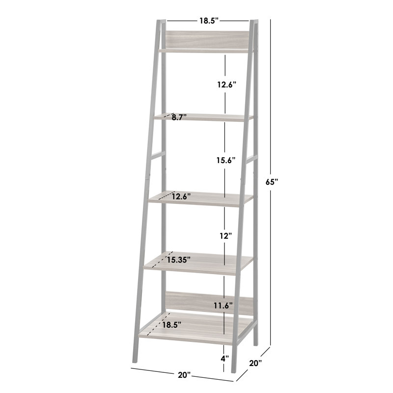 Bibliothèque échelle en acier Noelton H 65 "x l 20"