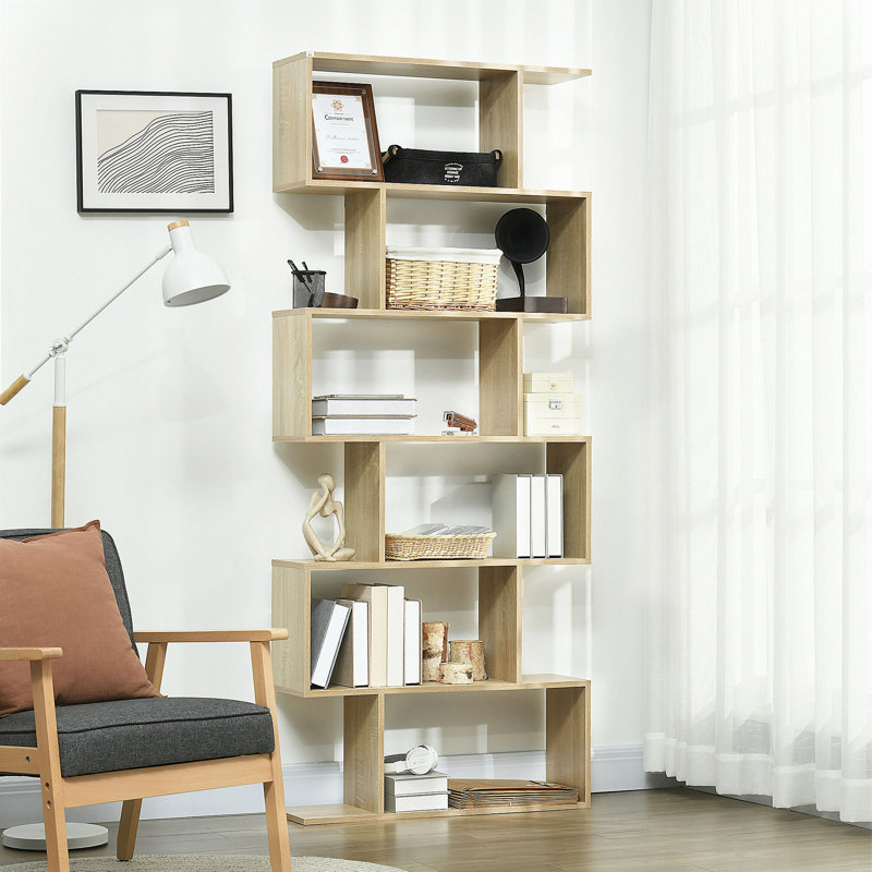 HOMcom H 75,5 "H Bibliothèque 6 tablettes