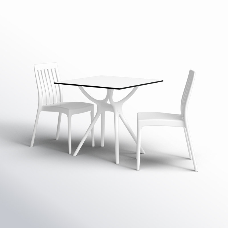 Square 2 - Person 31.5" Long Bistro Set