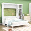 Lit escamotable double avec bureau et bibliothèque, blanc-882040520-959947144-959947146