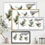 Ensemble de Noël avec branches et Berrie rouge - Peinture sur toile-59915679-59987223