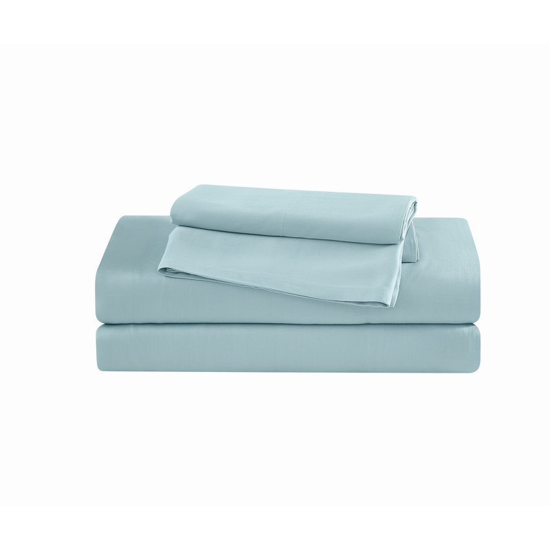 Frye 300 Thread Count Bamboo Sheet Set, Sky Blue, King Sheet Set