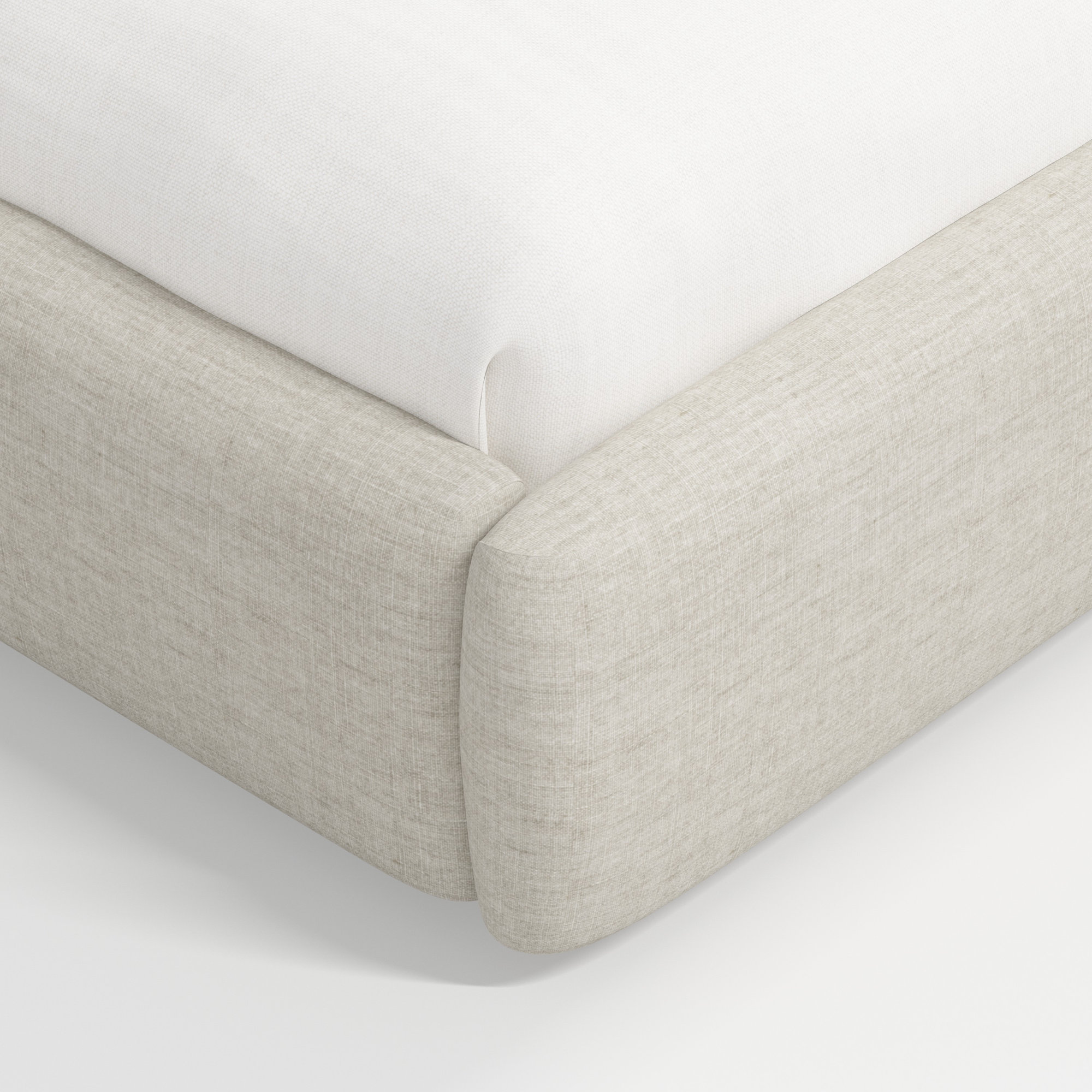 Stoffer Home x Cloth and Co. Marisa Bed, California King, Relaxed Zinc Linen
