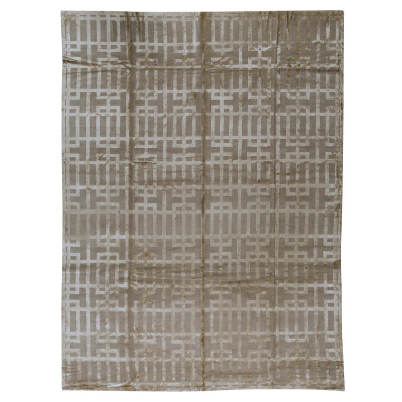 Hand Woven Silk and Wool Area Rug