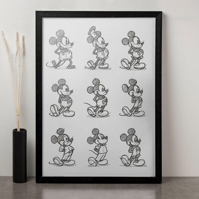 Mickey Mouse Sketched - Picture Frame Drawing