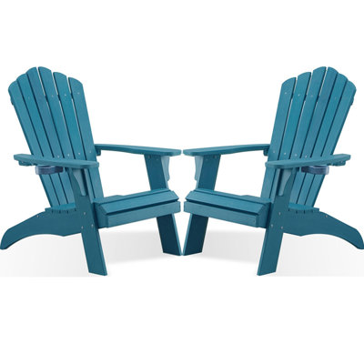 Ensemble de 2 chaises d'extérieur surdimensionnées Adirondack