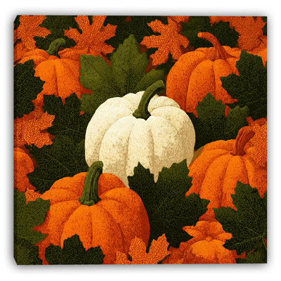 Pumpkin Patch Harmony Wrapped Canvas Wall Art