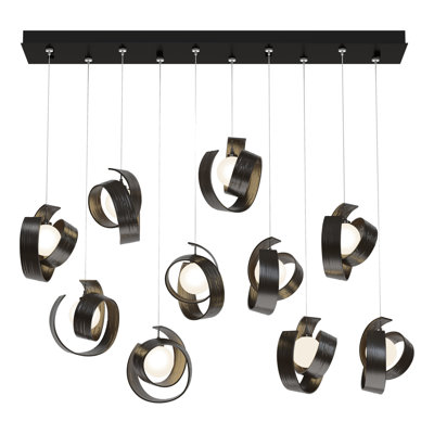Luminaire suspendu géométrique à 10 lumières pour îlot de cuisine Riza