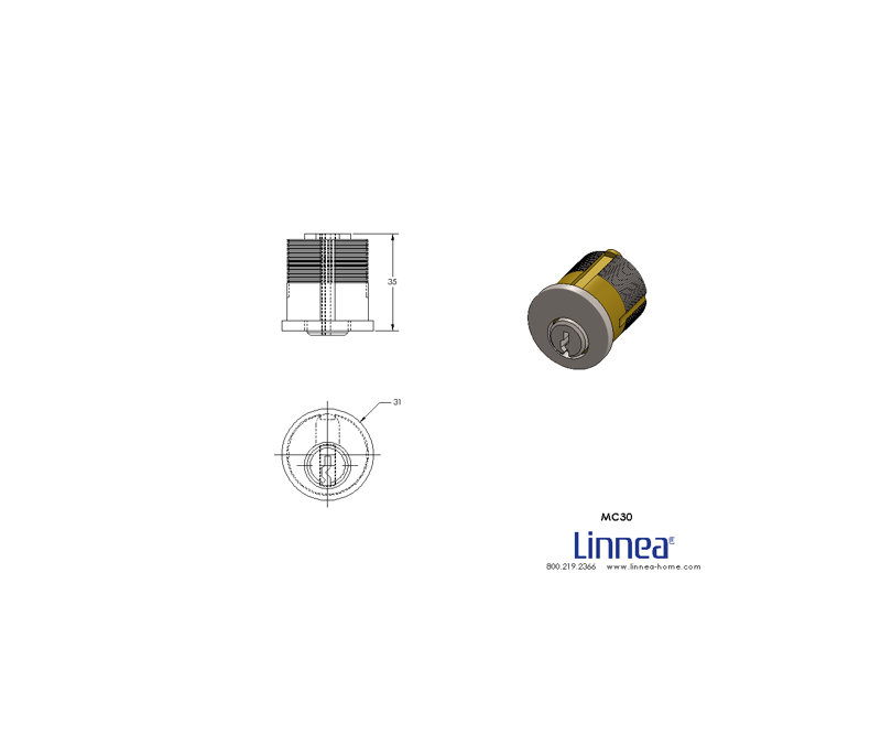 Linnea Lever Set, Satin Stainless Steel, Single Dummy, Round