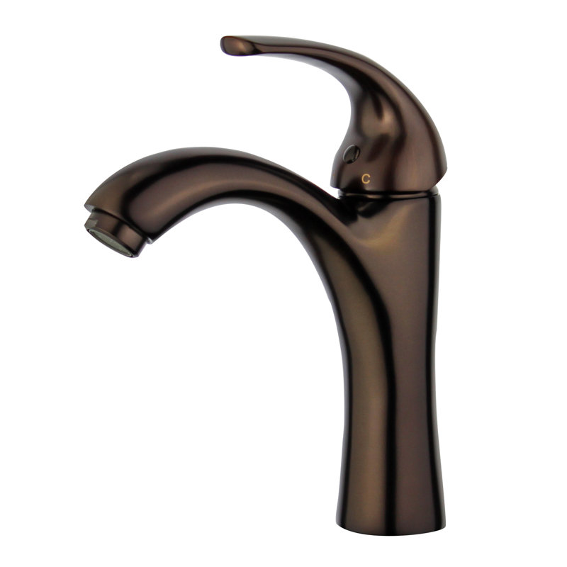 Avian Single-Hole Bathroom Faucet with Drain Assembly, Oil Rubbed Bronze