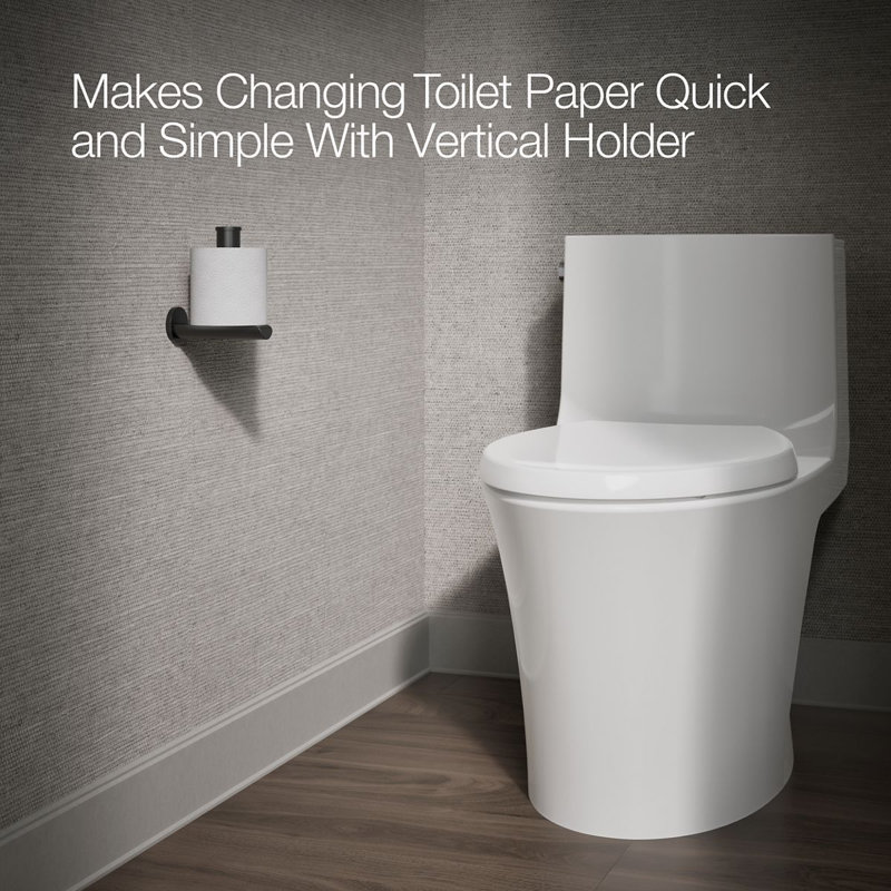 Avid Vertical Toilet Tissue Holder, Matte Black