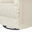 Fauteuil inclinable manuel en velours côtelé à côtes larges, blanc-1892054172