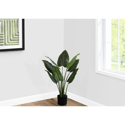 Arbre artificiel d'intérieur de 37 po de hauteur avec feuillage véritable en pot noir ornement artificiel