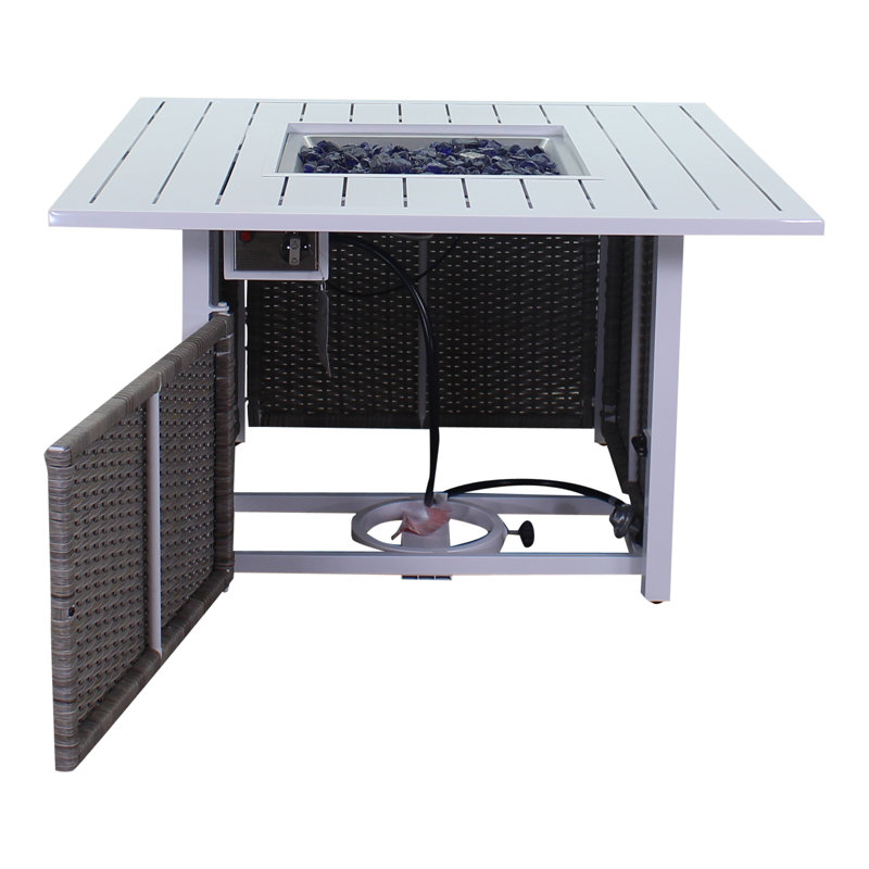 42.99'' Square Aluminum Fire Pit Accessory