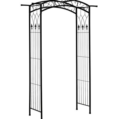 7ft Outdoor Trellis Garden , Metal With Exquisite , For Climbing Vines, Gate, Weddings - Black By Enticing Plant Growth, Suitable Gardens And