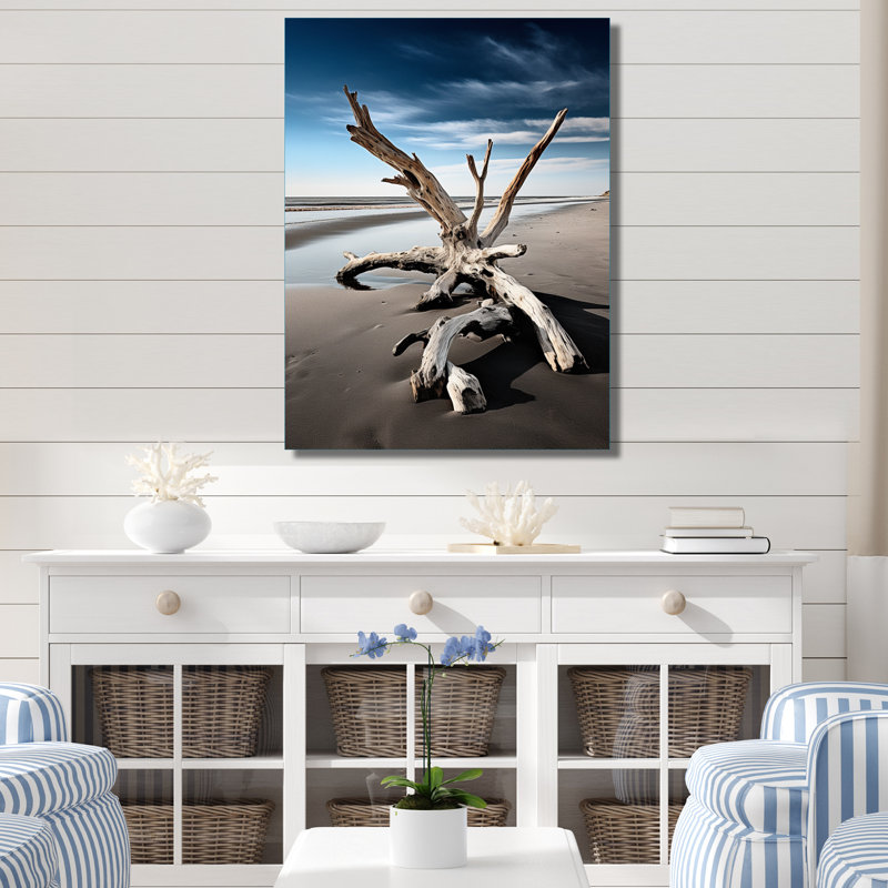" Beach Driftwood Photo I ", 20" H x 12" W