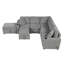 Canapé modulaire convertible en L 84,7 po Canapé-lit escamotable en L avec repose-pieds de rangement mobile-446444425