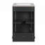 Meuble-lavabo autoportant moderne avec lavabo en céramique, porte à fermeture douce et tablette réglable pour les petits espaces-1135250732