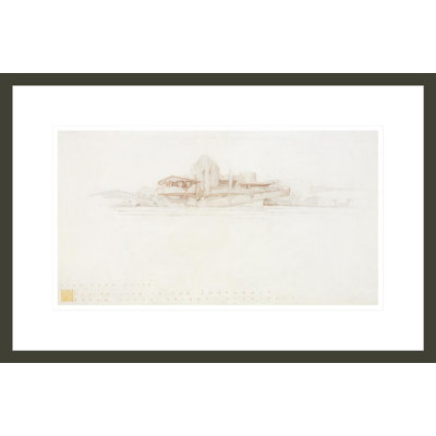How to Live in the Southwest" David Wright House Phoenix AZ" by Frank Lloyd Wright - Framed Giclee Print