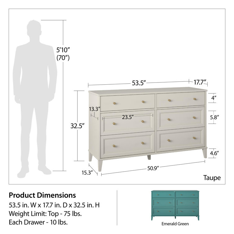 Sand & Stable Cavallo 6 - Drawer Dresser & Reviews