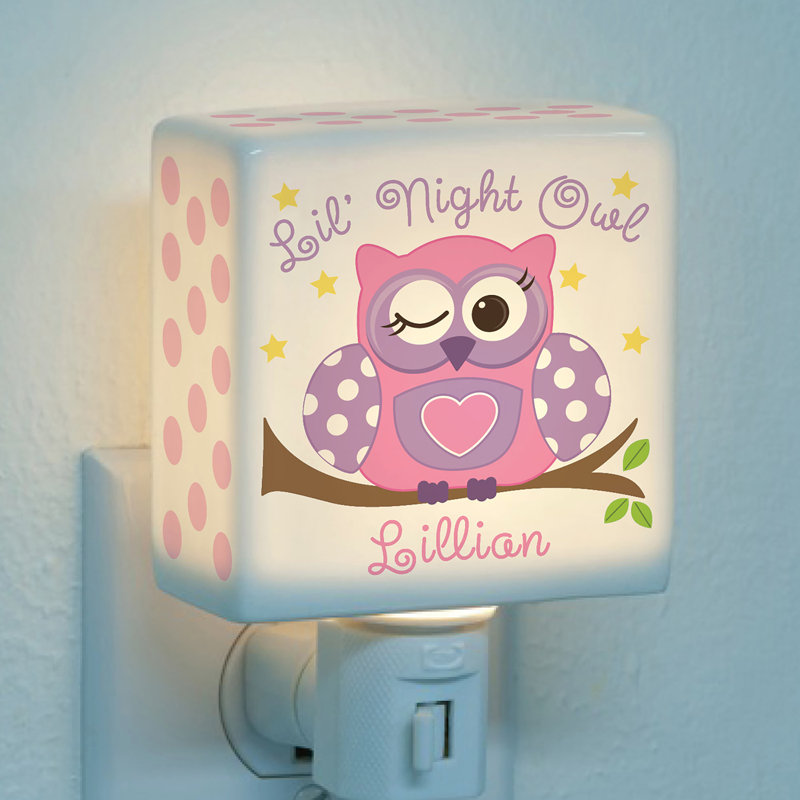 Lil Night Owl Night Light with Custom Name Printed