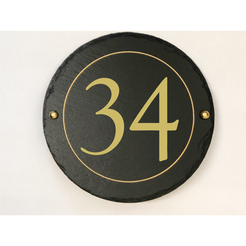 Easingwold 24cm H Stone House Number, 34