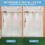 Porte de douche en verre trempé l 56 à 60 po x H 74 po avec système de fermeture en douceur, verre trempé 5/16 po-111737624