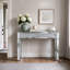Console à miroir en diamant concassé