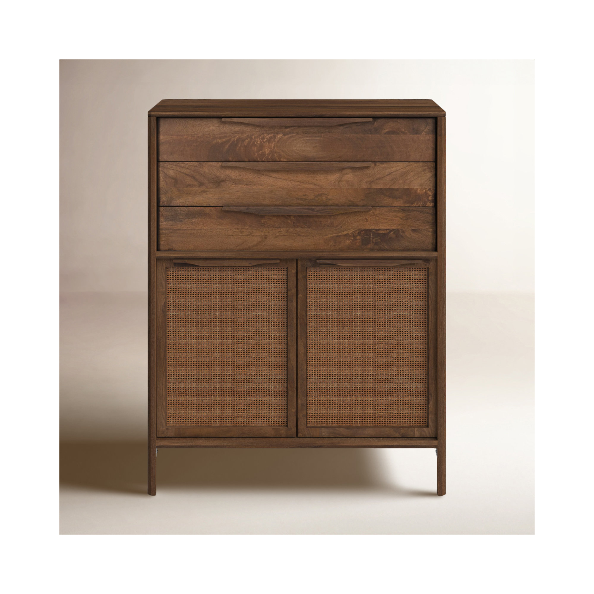 Nellie 3 - Drawer Dresser, Brown Wash