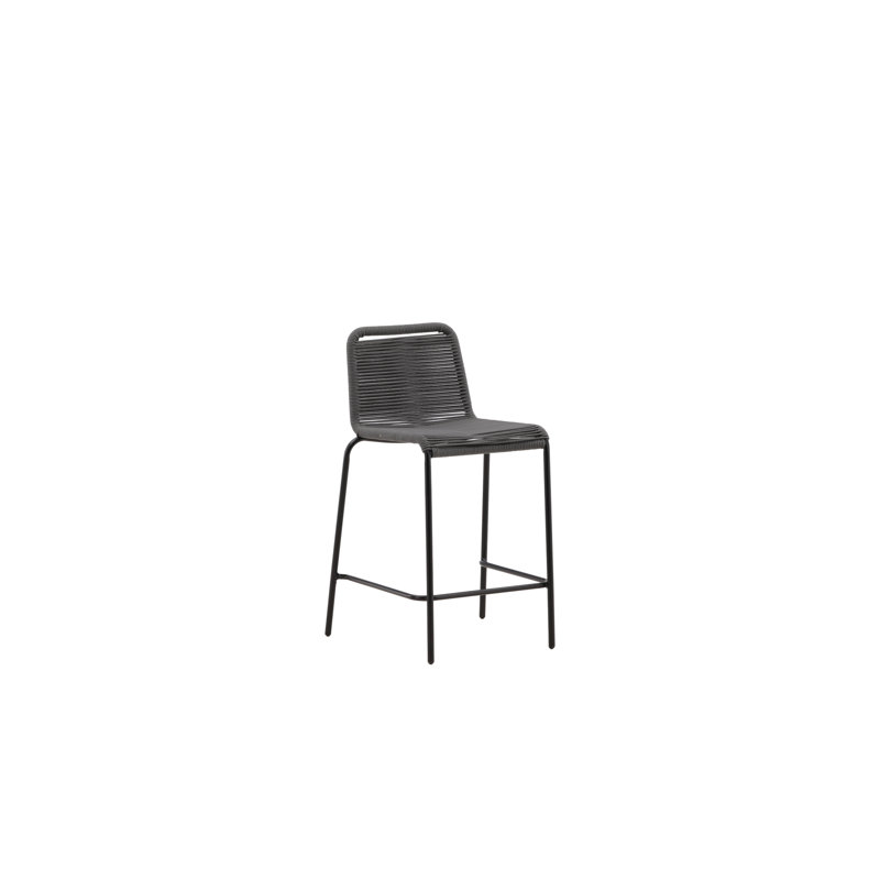Jaquelline Steel Outdoor 61cm Counter Stool, Dark Grey