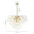 Jorina 9 - Light Iron Dimmable Geometric and Tiered Chandelier