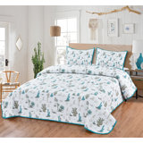  Saguaro Desert Southwestern Desert Native Cactus Boho Decorative Quilt Bedding Set