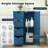 Wooden 4 Drawer Free Standing Bathroom Floor Cabinet Storage Cupboard Adjustable Blue