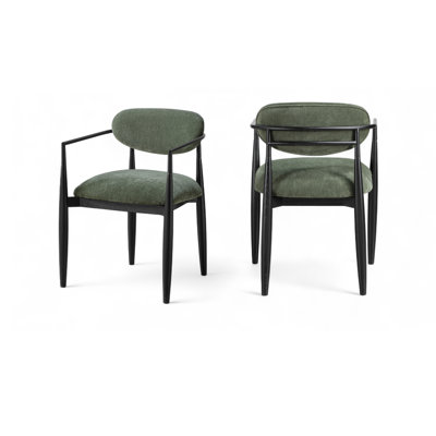 Riccio Performance Fabric Upholstered Dining Arm Chair