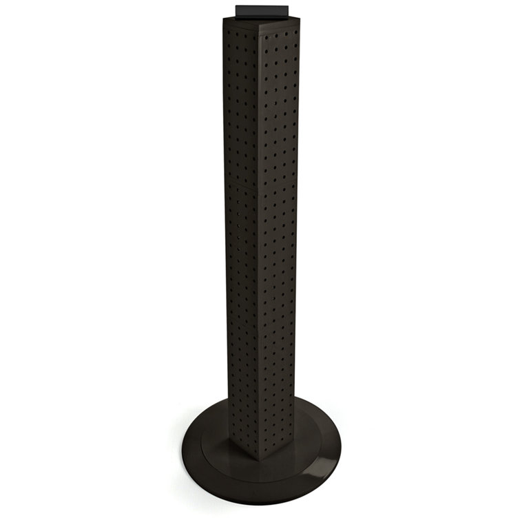Four-sided 4"W x 36"H Pegboard Tower with Revolving 14.5" Base
