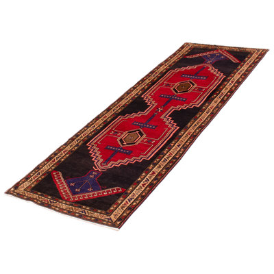 Tapis noir / rouge 3 pi 7 po x 10 pi 2 po Aysun