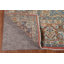 Tapis floral orange en laine 8 x 13