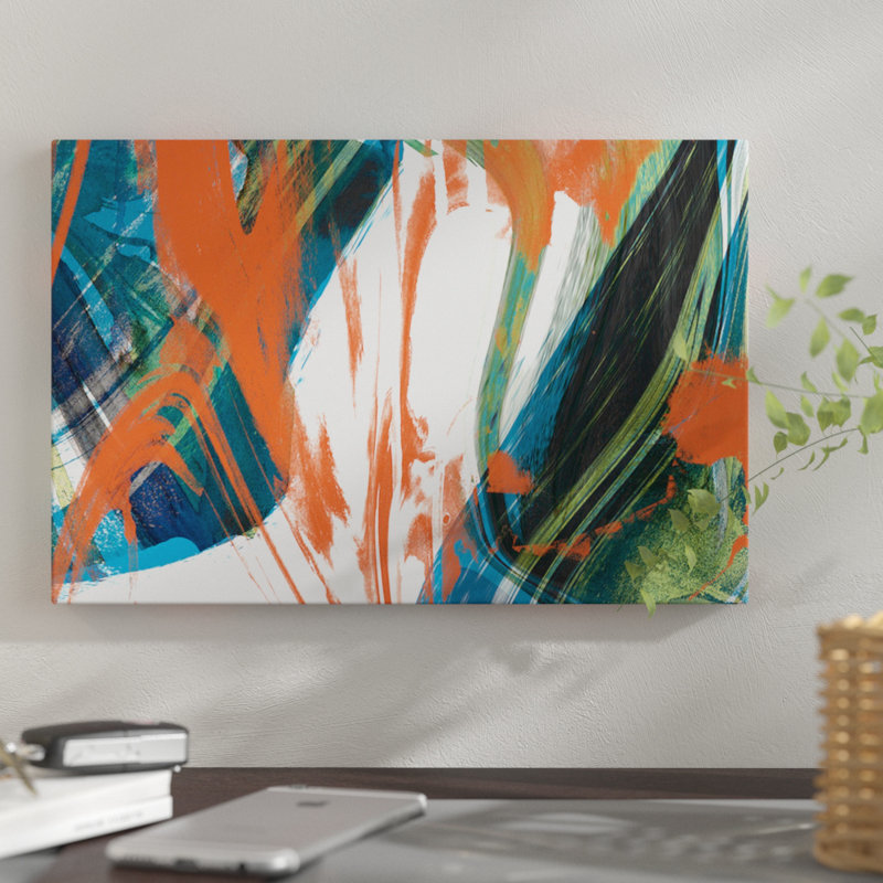 « marbleed abstraction ii », reproduction sur toile, H 8 po x l 12 po x P 0,75 po, Toile tendue, Pas de tapis