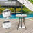 Outdoor Bar Table With Umbrella Hole Metal Patio Bar Table Outdoor Bar Height Table Pub Table For Patio High Top Table