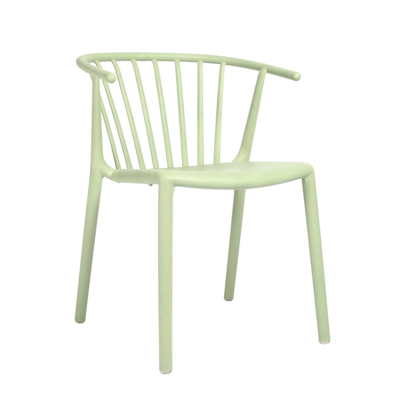 Woody Eco Outdoor Dining Side Chair, Green Water