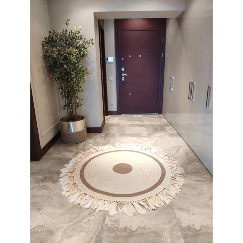 Tapis rond rond Olalla, Rond 3 pi 3 po
