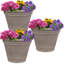 Pot de fleurs rond en polyrésine pour l'extérieur 20 po x 20 po x 14,75 po Pepinn - Beige - ensemble de 3-1160840472-1160840454