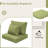 Outdoor 4" Thick Replacement Cushion Set Seat/Back Cushion (Set Of 3 Seats , 3 Backs , 2 Short Backs)-1764780899