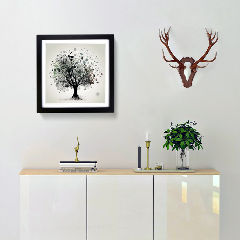 Tree - Framed Print, Black